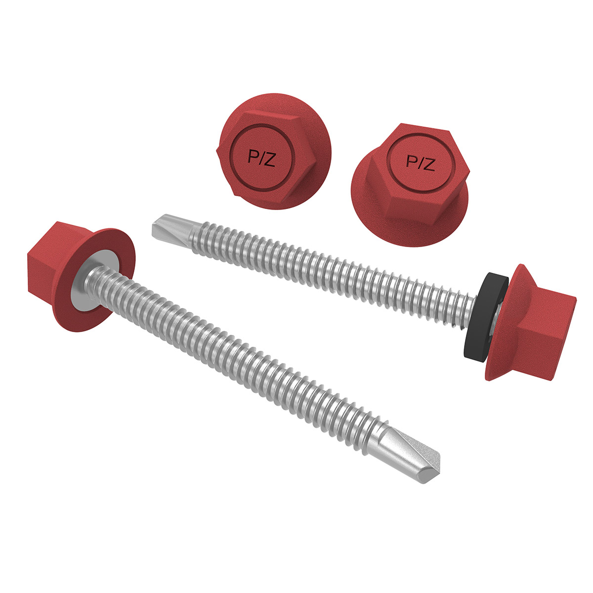 Red Nylon Hex head selfdrilling screw.jpg